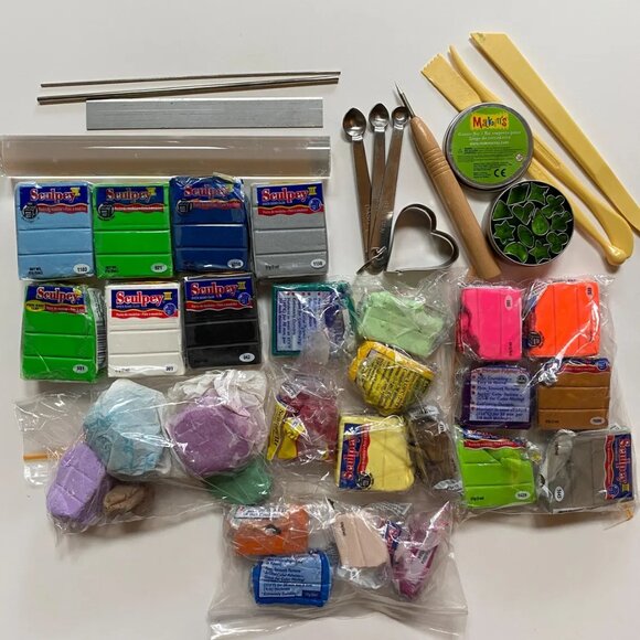 Polymer Clay Craft LOT Oven Bake Clay Sculpey - Picture 1 of 10